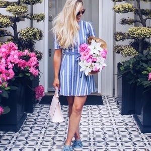 Tularosa Chambray and White Stripe Dress